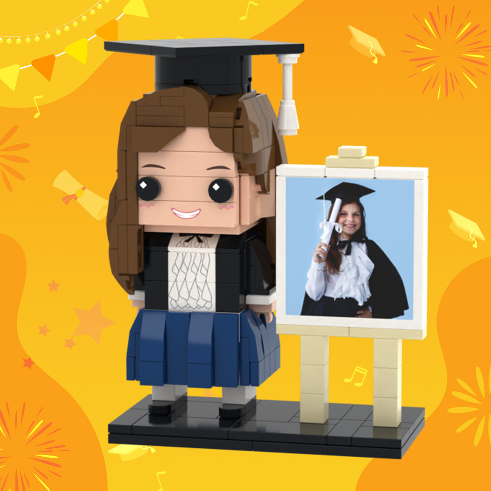 Graduation Gifts for Kids Full Body Customizable 1 Person Custom Brick with Frame Figures Small Particle Block Toy