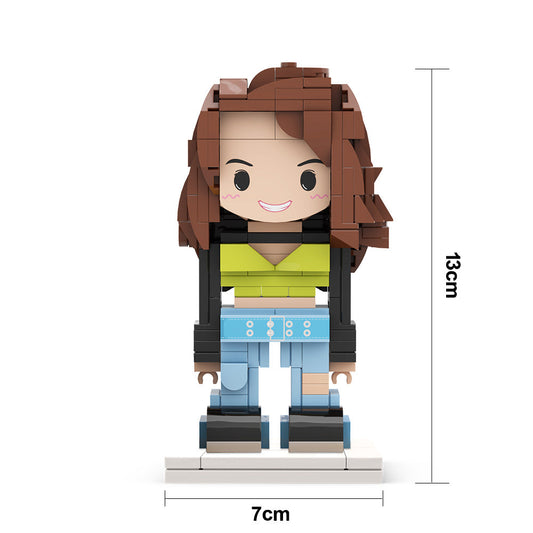 Birthday Gifts  for Kids Full Body Customizable 1 Person Brick Figures Custom Cute Brick Figures