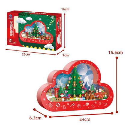 Christmas Gifts For Her Christmas Building Blocks Cloud Mirror Christmas Building Blocks Night Light Christmas Building Blocks Ornaments