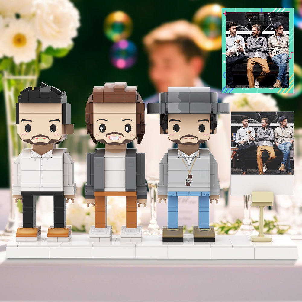 Wedding Best Man Brother In Life Fully Body Customizable Custom Brick Figures For Wedding 3 People Custom Brick Figures For Wedding Souvenir