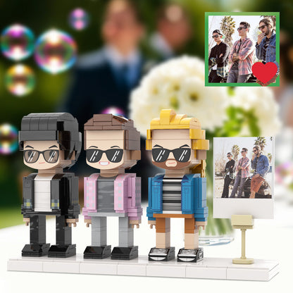 Fully Body Wedding Souvenir For The Gang Buddy Customizable Custom Brick Figures For Wedding 3 People Custom Brick Figures For Wedding Souvenir