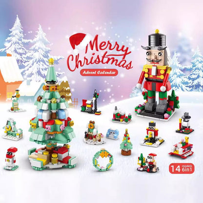 Christmas Building Blocks 12 Day Countdown Calendar Gift Box for 6-12 Year Olds 6 in 1 Christmas Gifts