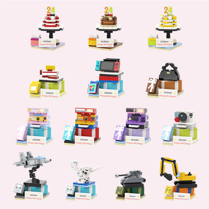 Birthday Gfits for Him Custom Brick Figures Personalized Sitting Brick Figures Small Particle Block Toy