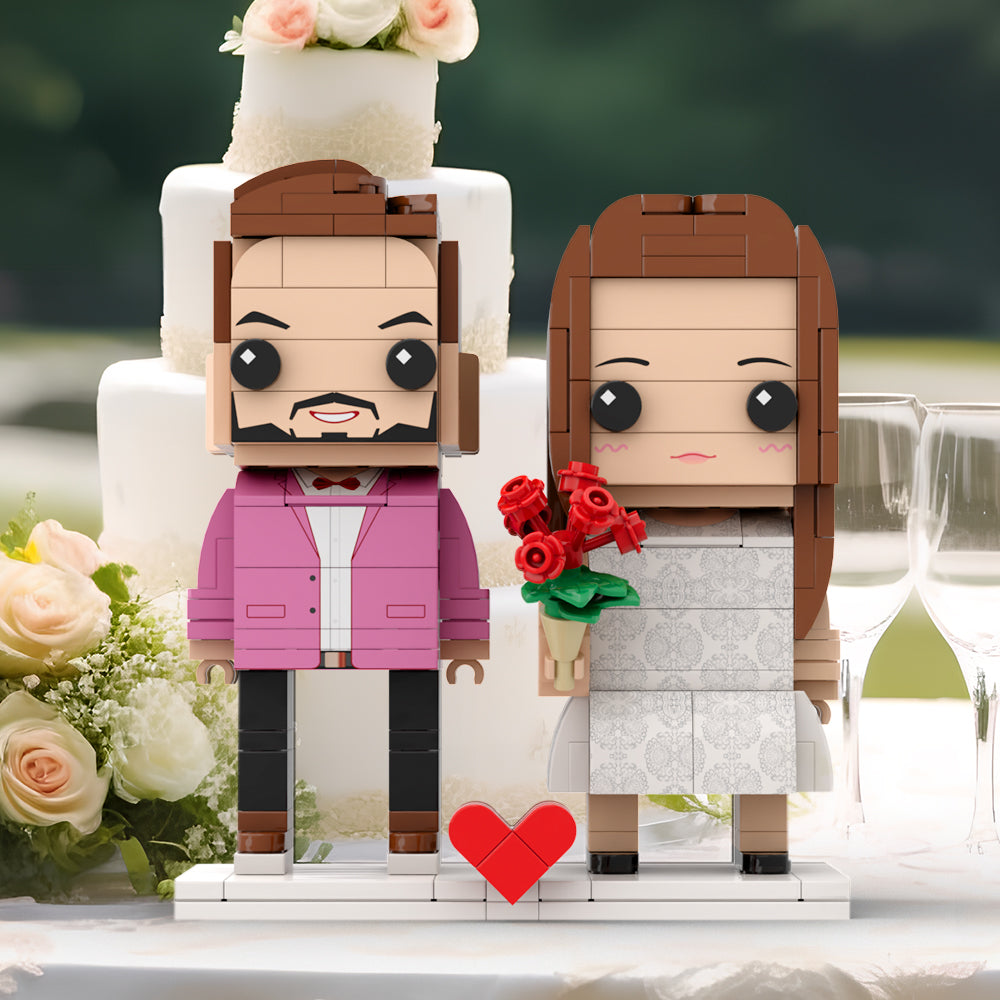 Couple Gift Present For Love Birds Customizable Fully Body 2 People Custom Brick Figures Persanalized Brick Figures