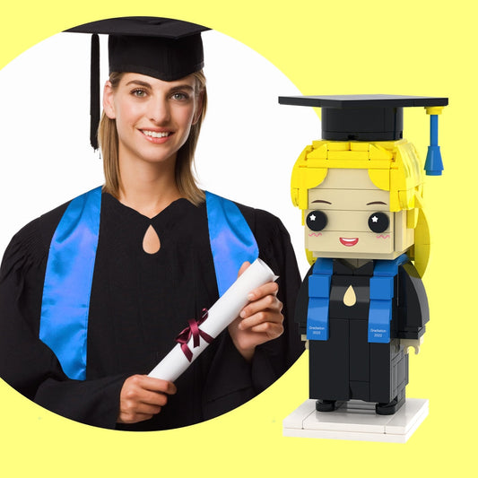 Graduation Gift For Her Full Body Customizable 1 Person Custom Brick Figures