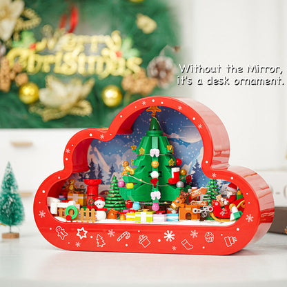 Christmas Gifts For Her Christmas Building Blocks Cloud Mirror Christmas Building Blocks Night Light Christmas Building Blocks Ornaments