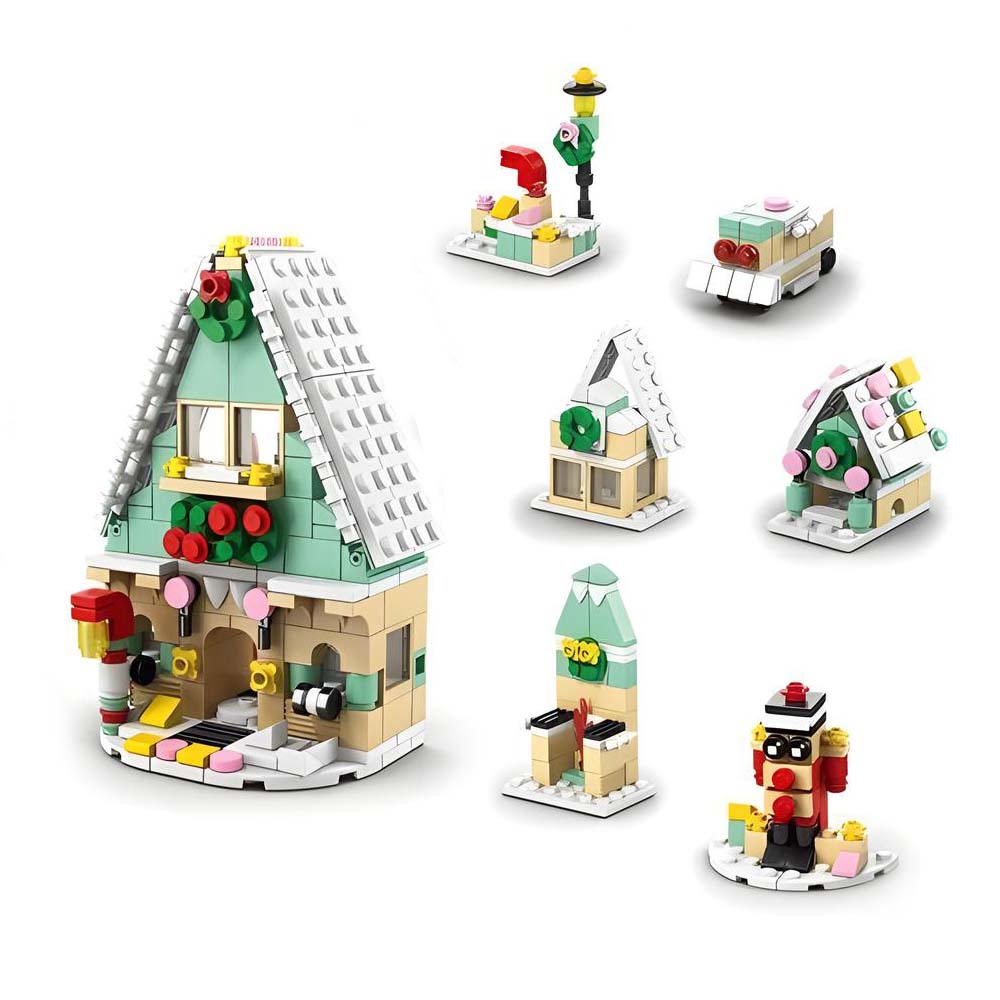 Christmas Sleigh Brick Figures Blind Box  Christmas Brick Figures  Surprise Blind Box  24 Calendar Countdown Gift Box