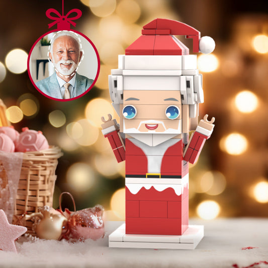 Christmas Gifts Custom Head Brick Figures Personalized Santa Brick Figures Small Particle Block Toy