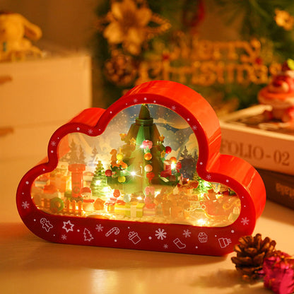 Christmas Gifts For Her Christmas Building Blocks Cloud Mirror Christmas Building Blocks Night Light Christmas Building Blocks Ornaments