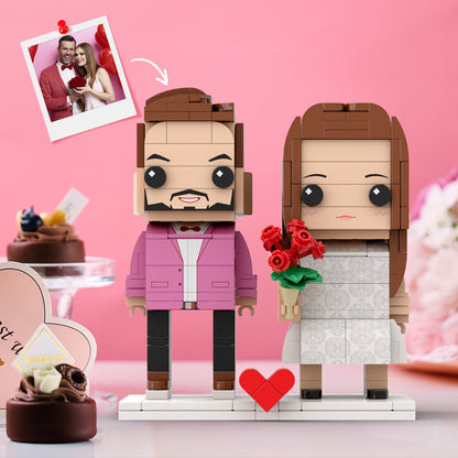 Couple Gift Present For Love Birds Customizable Fully Body 2 People Custom Brick Figures Persanalized Brick Figures