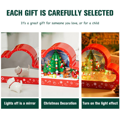 Christmas Gifts For Her Christmas Building Blocks Cloud Mirror Christmas Building Blocks Night Light Christmas Building Blocks Ornaments