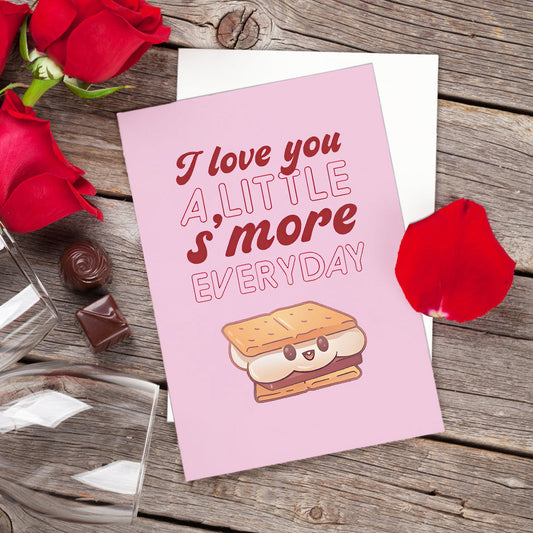 Funny I Love You S'more Cute Pun Valentine's Day Card