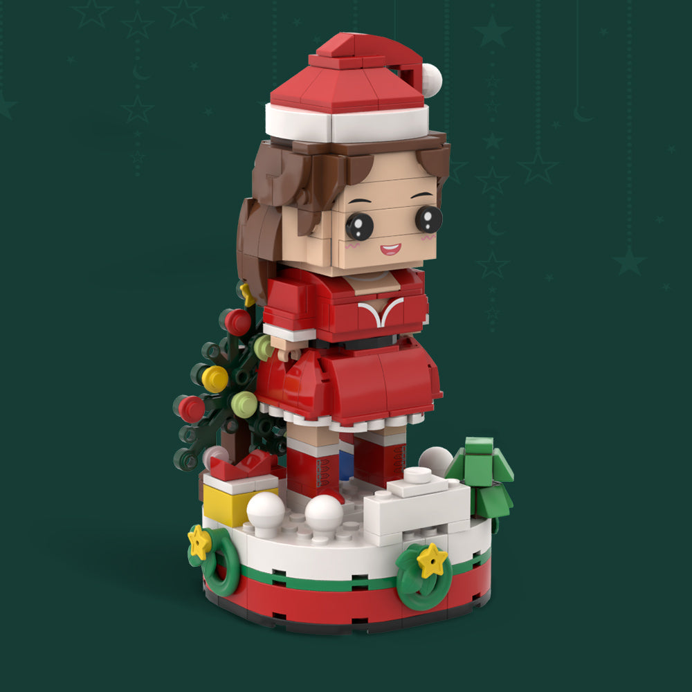 Custom Christmas Gfits Personalized Brick Figures with Name Base