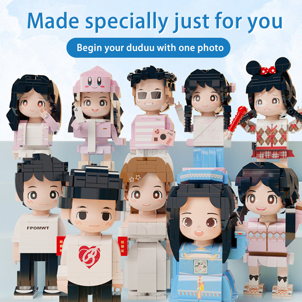 Surprise Gifts: Customized Duddu Brick Figures DIY handmade gifts with customized figures ornaments for Anniversary