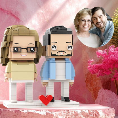 Mother's Day Gifts Customizable Fully Body 2 People Custom Brick Figures Mom & Son Brick Figures Gift For Mom