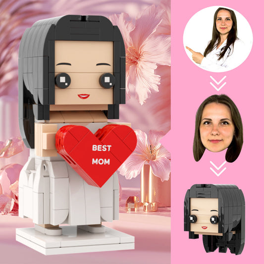 Mother's Day Gift Customizable Head Brick Figures Gift for Best Mom