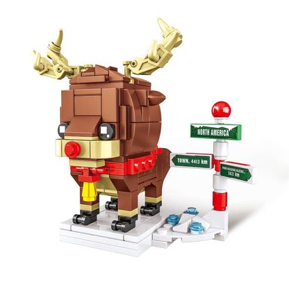 Elk Small Particle Puzzle Brick Figures Building Block Toy Brick Me Figures Christmas Gifts