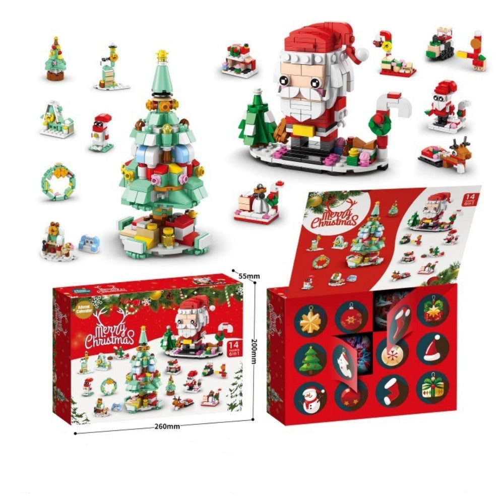 Christmas Building Blocks 12 Day Countdown Calendar Gift Box for 6-12 Year Olds 6 in 1 Christmas Gifts