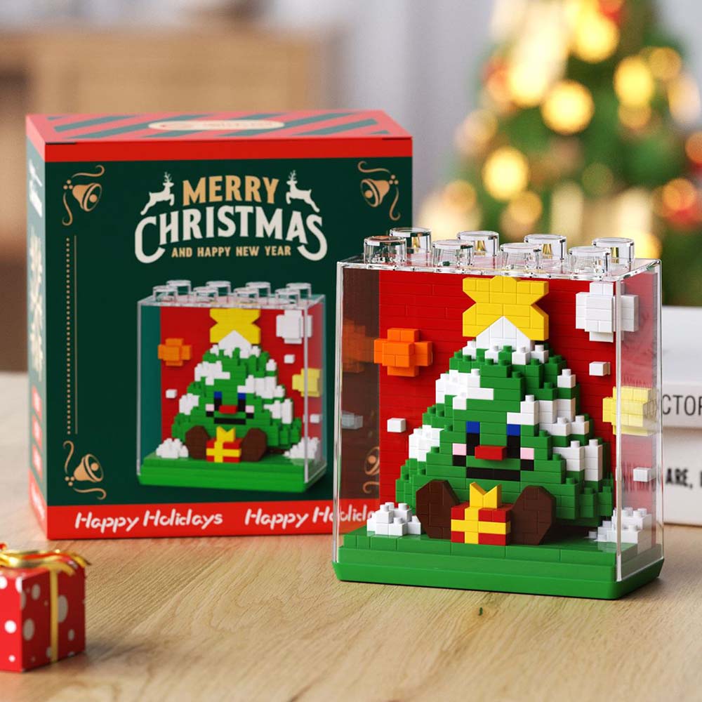 Christmas Themed Square Building Block Set Creative Christmas Gift for Kids or Friends