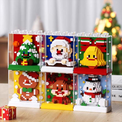 Christmas Themed Square Building Block Set Creative Christmas Gift for Kids or Friends