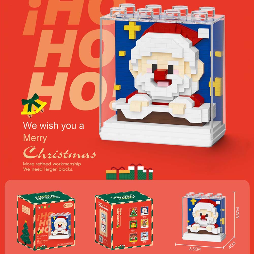 Christmas Themed Square Building Block Set Creative Christmas Gift for Kids or Friends