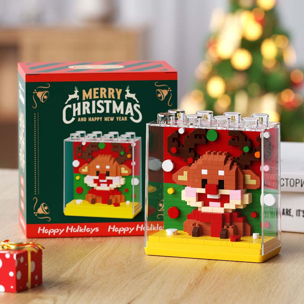 Christmas Themed Square Building Block Set Creative Christmas Gift for Kids or Friends