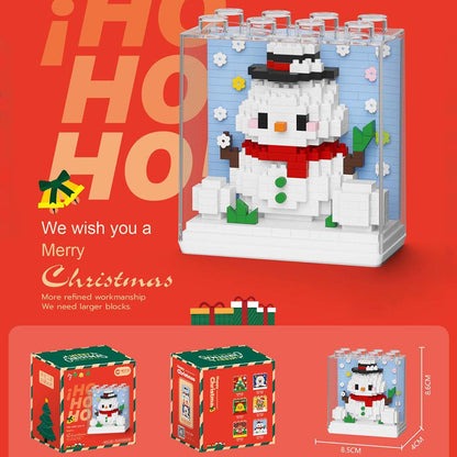 Christmas Themed Square Building Block Set Creative Christmas Gift for Kids or Friends