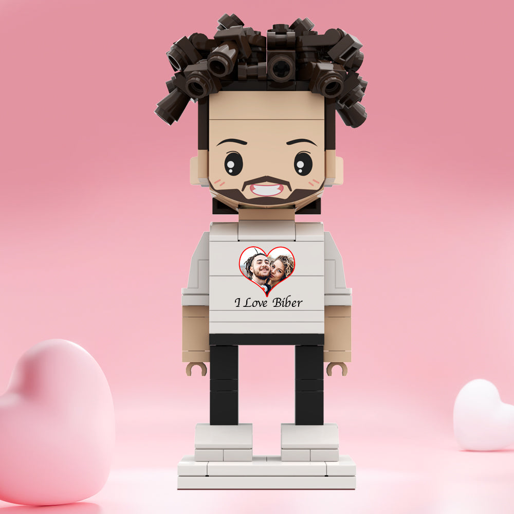 Valentine's Day Gifts Custom Brick Figures Personlized Photo & Text Brick Figures I LOVE XXX