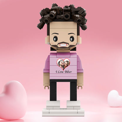 Valentine's Day Gifts Custom Brick Figures Personlized Photo & Text Brick Figures I LOVE XXX