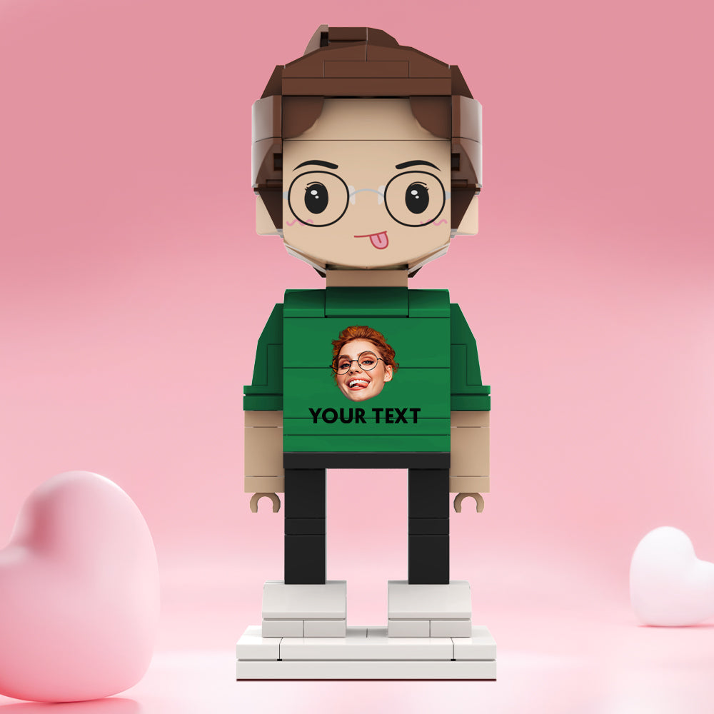 Valentine's Day Gifts Custom Brick Figures Personlized Face & Text Brick Figures