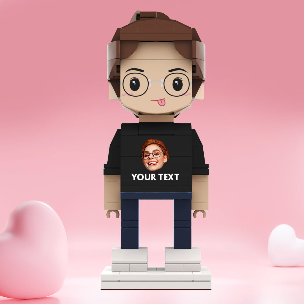 Valentine's Day Gifts Custom Brick Figures Personlized Face & Text Brick Figures