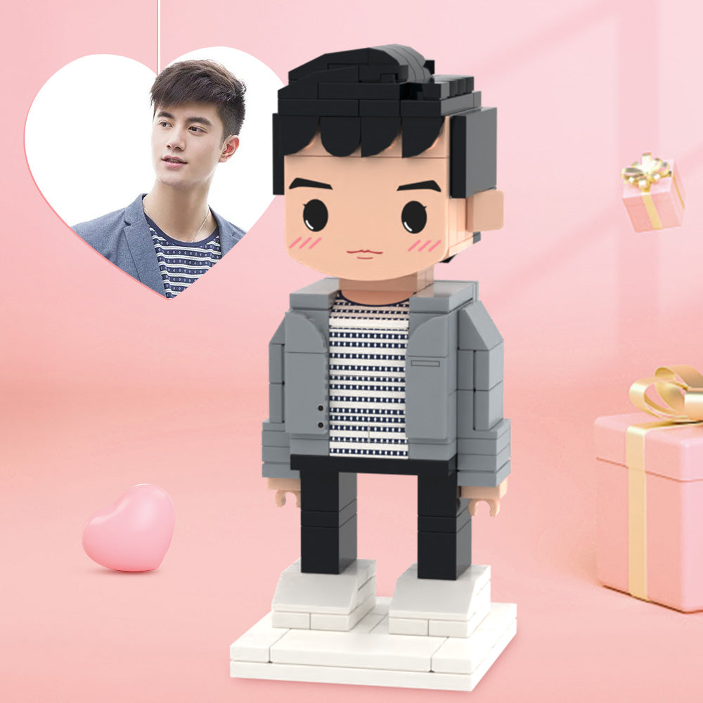 Surprise Gifts for Him Full Body Customizable 1 Person Custom Cute Brick Figures Small Particle Block Toy