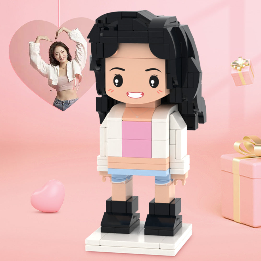 Surprise Gifts for Her Full Body Customizable 1 Person Custom Cute Brick Figures Small Particle Block Toy