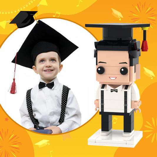 Graduation Gifts for Kids Full Body Customizable 1 Person Custom Brick Figures Small Particle Block Toy