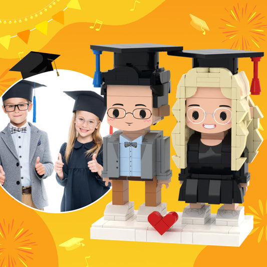 Gifts for Kids Customizable Fully Body 2 People Custom Brick Figures Persanalized Cute Face Brick Figures