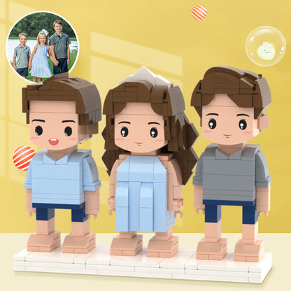 Gifts for Children Full Customized 3 People Full Custom Brick Figures Custom Brick Figures