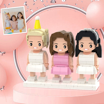 Birthday Gifts for Kids Full Customized 3 People Full Custom Brick Figures Custom Brick Figures